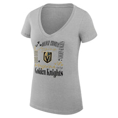 Vegas Golden Knights G-III 4Her by Carl Banks Women's Super-Slim Fit Lightweight Collage Team Graphic T-Shirt