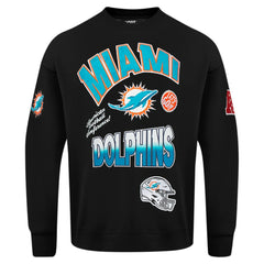 NFL Miami Dolphins Pro Standard Turn It Up Drop Shoulder Pullover Sweatshirt