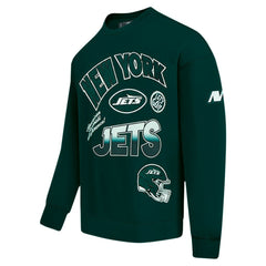 NFL New York Jets Pro Standard Turn It Up Drop Shoulder Pullover Sweatshirt