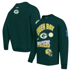 NFL Green Bay Packers Pro Standard Turn It Up Drop Shoulder Pullover Sweatshirt