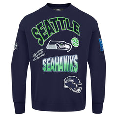 NFL Seattle Seahawks Pro Standard Turn It Up Drop Shoulder Pullover Sweatshirt