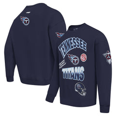NFL Tennessee Titans Pro Standard Turn It Up Drop Shoulder Pullover Sweatshirt