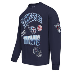 NFL Tennessee Titans Pro Standard Turn It Up Drop Shoulder Pullover Sweatshirt