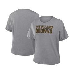 NFL Cleveland Browns Women's Swing Pass Tri-Blend Boxy T-Shirt
