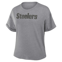 NFL Pittsburgh Steelers Women's Swing Pass Tri-Blend Boxy T-Shirt