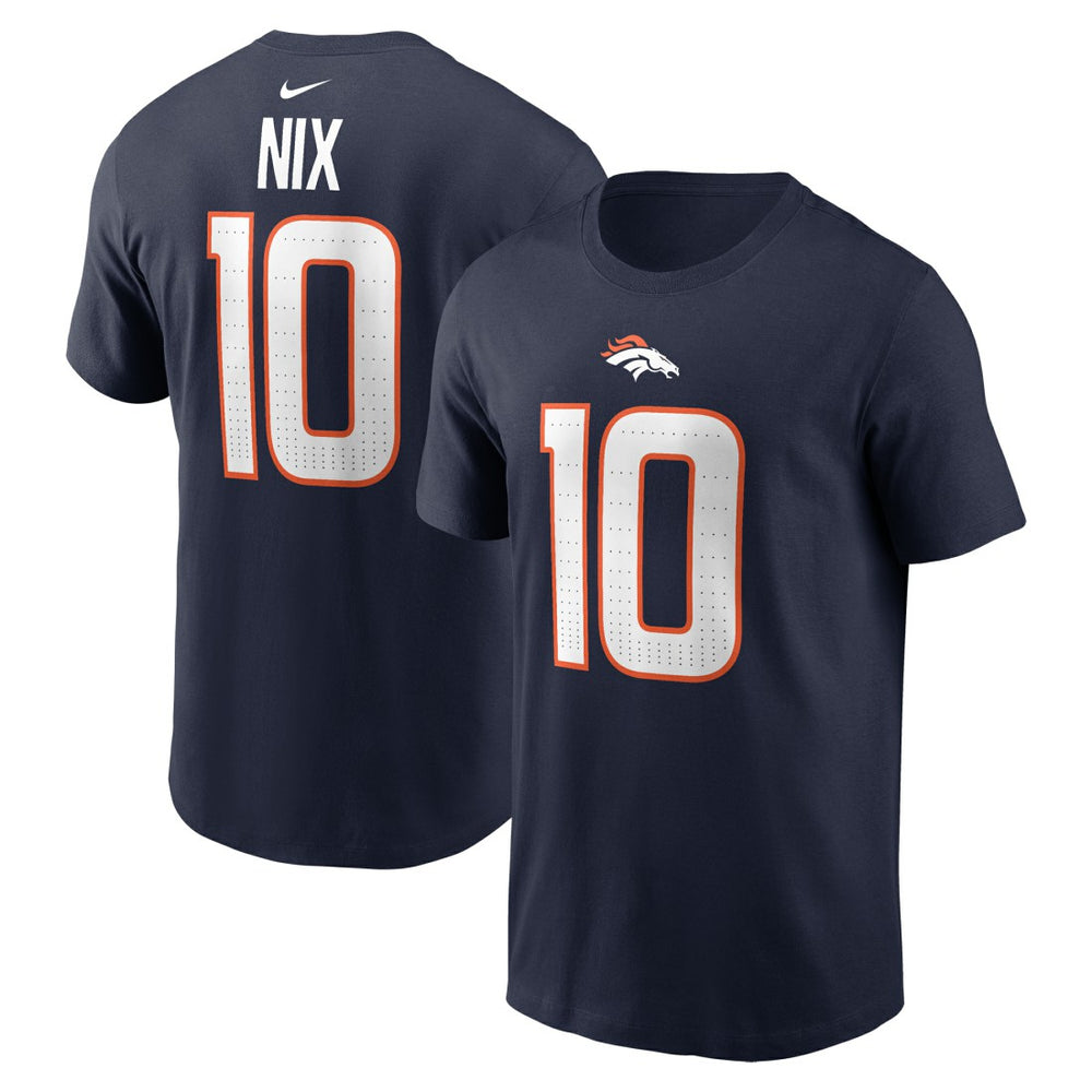 NFL Denver Broncos Bo Nix Player Name & Number T-Shirt
