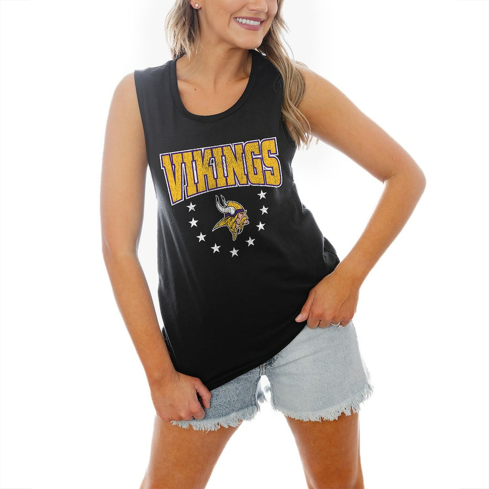 NFL Minnesota Vikings Gameday Couture Women's Baby You're A Star Racerback Scoop Neck Tapered Tank Top