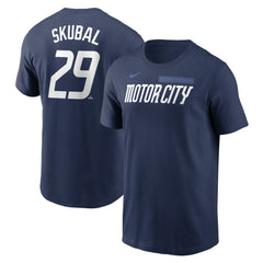 Tarik Skubal Detroit Tigers 2024 City Connect Fuse Name & Number T-Shirt - Navy | Nike