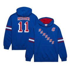Mark Messier New York Rangers Mitchell & Ness Name & Number Premium Pullover Hoodie