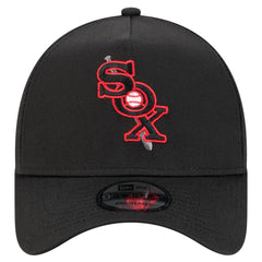 Chicago White Sox Tonal Pop 9FORTY A-Frame Adjustable Hat - Black | New Era