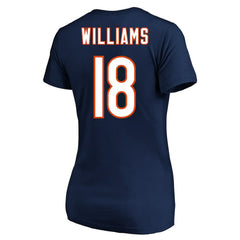 NFL Chicago Bears Caleb Williams Women's Plus Size Fair Catch Name & Number Scoop Neck T-Shirt