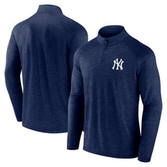 New York Yankees Head-to-Head Raglan Quarter-Zip Jacket - Navy