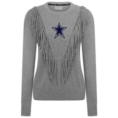 NFL Dallas Cowboys Women's Fringe Sparkle Pullover Sweater