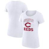 Cincinnati Reds G-III 4Her by Carl Banks Women's Super-Slim Fit Lightweight Team Logo Graphic T-Shirt - White