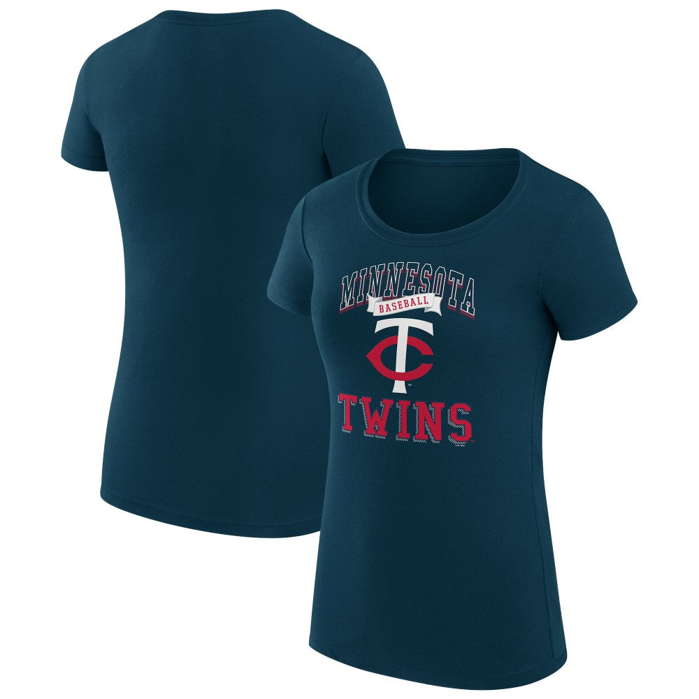Minnesota Twins G-III 4Her by Carl Banks Women's Super-Slim Fit Lightweight Team Logo Graphic T-Shirt - Navy