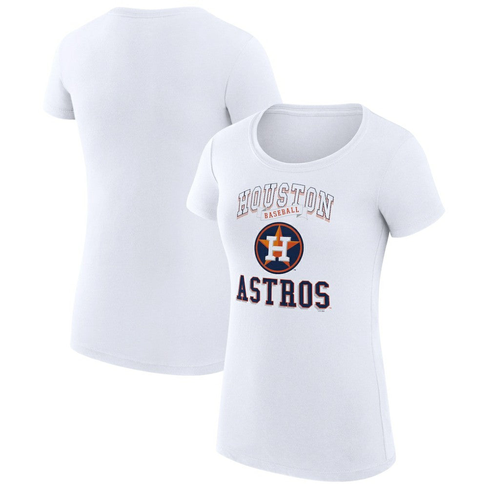 Houston Astros G-III 4Her by Carl Banks Women's Super-Slim Fit Lightweight Team Logo Graphic T-Shirt - White