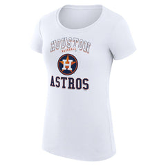 Houston Astros G-III 4Her by Carl Banks Women's Super-Slim Fit Lightweight Team Logo Graphic T-Shirt - White