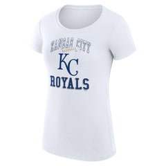 Kansas City Royals G-III 4Her by Carl Banks Women's Super-Slim Fit Lightweight Team Logo Graphic T-Shirt - White