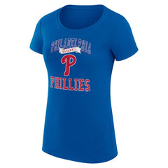 Philadelphia Phillies G-III 4Her by Carl Banks Women's Super-Slim Fit Lightweight Team Logo Graphic T-Shirt - Royal