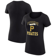 Pittsburgh Pirates G-III 4Her by Carl Banks Women's Super-Slim Fit Lightweight Team Logo Graphic T-Shirt - Black
