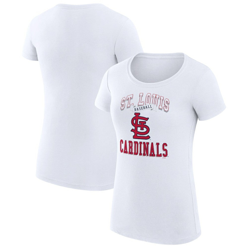 St. Louis Cardinals G-III 4Her by Carl Banks Women's Super-Slim Fit Lightweight Team Logo Graphic T-Shirt - White