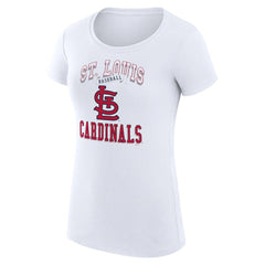 St. Louis Cardinals G-III 4Her by Carl Banks Women's Super-Slim Fit Lightweight Team Logo Graphic T-Shirt - White