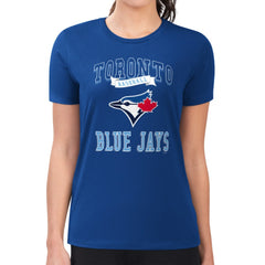 Toronto Blue Jays G-III 4Her by Carl Banks Women's Super-Slim Fit Lightweight Team Logo Graphic T-Shirt - Royal