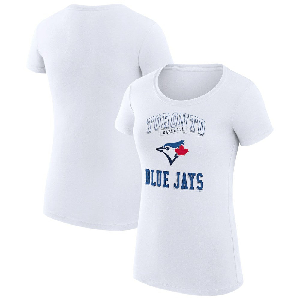 Toronto Blue Jays G-III 4Her by Carl Banks Women's Super-Slim Fit Lightweight Team Logo Graphic T-Shirt - White