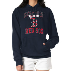 Boston Red Sox G-III 4Her by Carl Banks Women's Team Logo Graphic Fleece Pullover Hoodie - Navy
