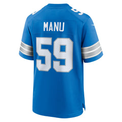 NFL Detroit Lions Giovanni Manu Team Game Jersey