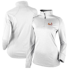 St. Louis Cardinals Women's Cooperstown Collection Shotgun 2.0 Omni-Wick Quarter-Zip Top - White | Columbia