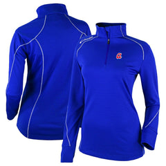 Atlanta Braves Women's Cooperstown Collection Shotgun 2.0 Omni-Wick Quarter-Zip Top - Royal | Columbia
