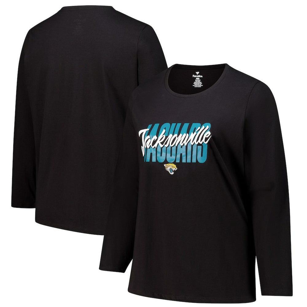NFL Jacksonville Jaguars Women's Long Sleeve Scoop Neck T-Shirt