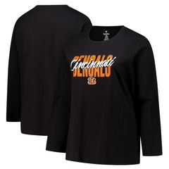 NFL Cincinnati Bengals Women's Long Sleeve Scoop Neck T-Shirt