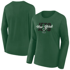 NFL New York Jets Women's Long Sleeve Scoop Neck T-Shirt