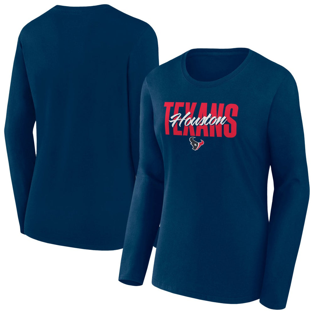 NFL Houston Texans Women's Long Sleeve Scoop Neck T-Shirt