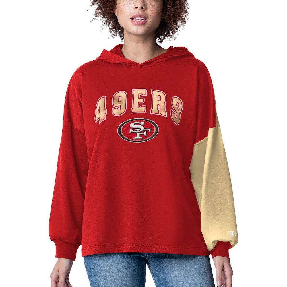 NFL San Francisco 49ers Starter Women's Power Move Long Sleeve Pullover Hoodie