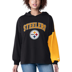 NFL Pittsburgh Steelers Starter Women's Power Move Long Sleeve Pullover Hoodie