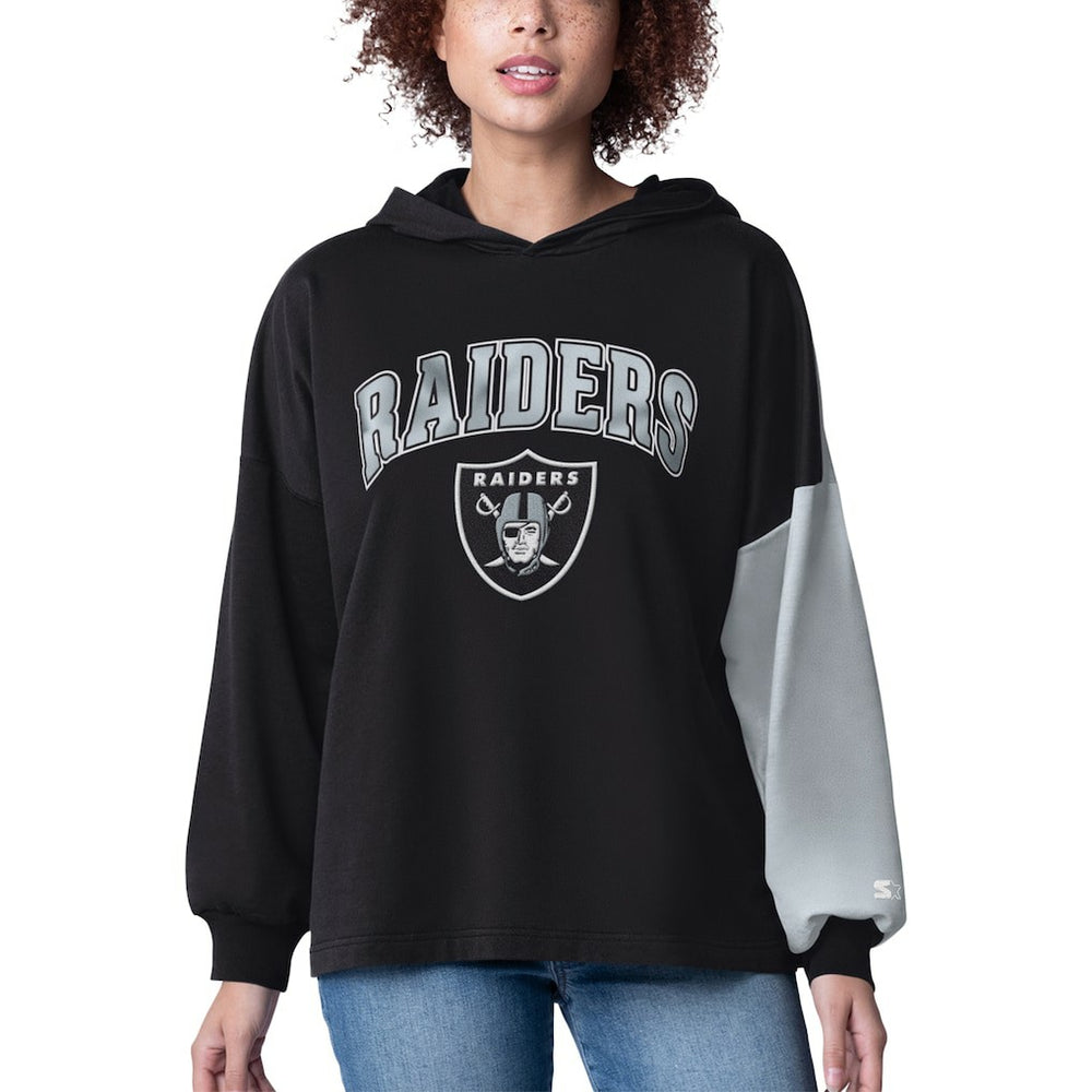 NFL Las Vegas Raiders Starter Women's Power Move Long Sleeve Pullover Hoodie