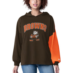 NFL Cleveland Browns Starter Women's Power Move Long Sleeve Pullover Hoodie
