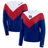NFL New York Giants WEAR by Erin Andrews Women's Chevron Tri-Blend Long Sleeve T-Shirt