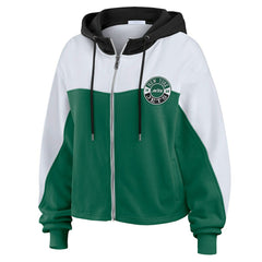 NFL New York Jets WEAR by Erin Andrews Women's Color Block Full-Zip Hoodie
