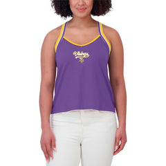 NFL Minnesota Vikings WEAR by Erin Andrews Women's Cross Strap Tri-Blend Tank Top