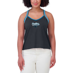 NFL Carolina Panthers WEAR by Erin Andrews Women's Cross Strap Tri-Blend Tank Top