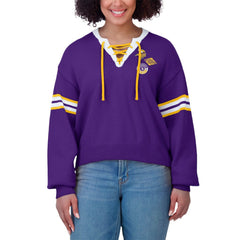 NFL Minnesota Vikings WEAR by Erin Andrews Women's Lace-Up Sweater