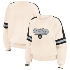NFL Las Vegas Raiders WEAR by Erin Andrews Women's Stripe Pullover Sweater