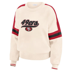 NFL San Francisco 49ers WEAR by Erin Andrews Women's Stripe Pullover Sweater