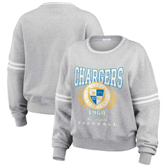 NFL Los Angeles Chargers WEAR by Erin Andrews Women's Cropped Pullover Sweatshirt