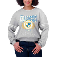 NFL Los Angeles Chargers WEAR by Erin Andrews Women's Cropped Pullover Sweatshirt