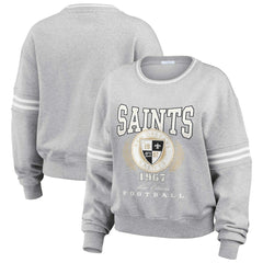 NFL New Orleans Saints WEAR by Erin Andrews Women's Cropped Pullover Sweatshirt